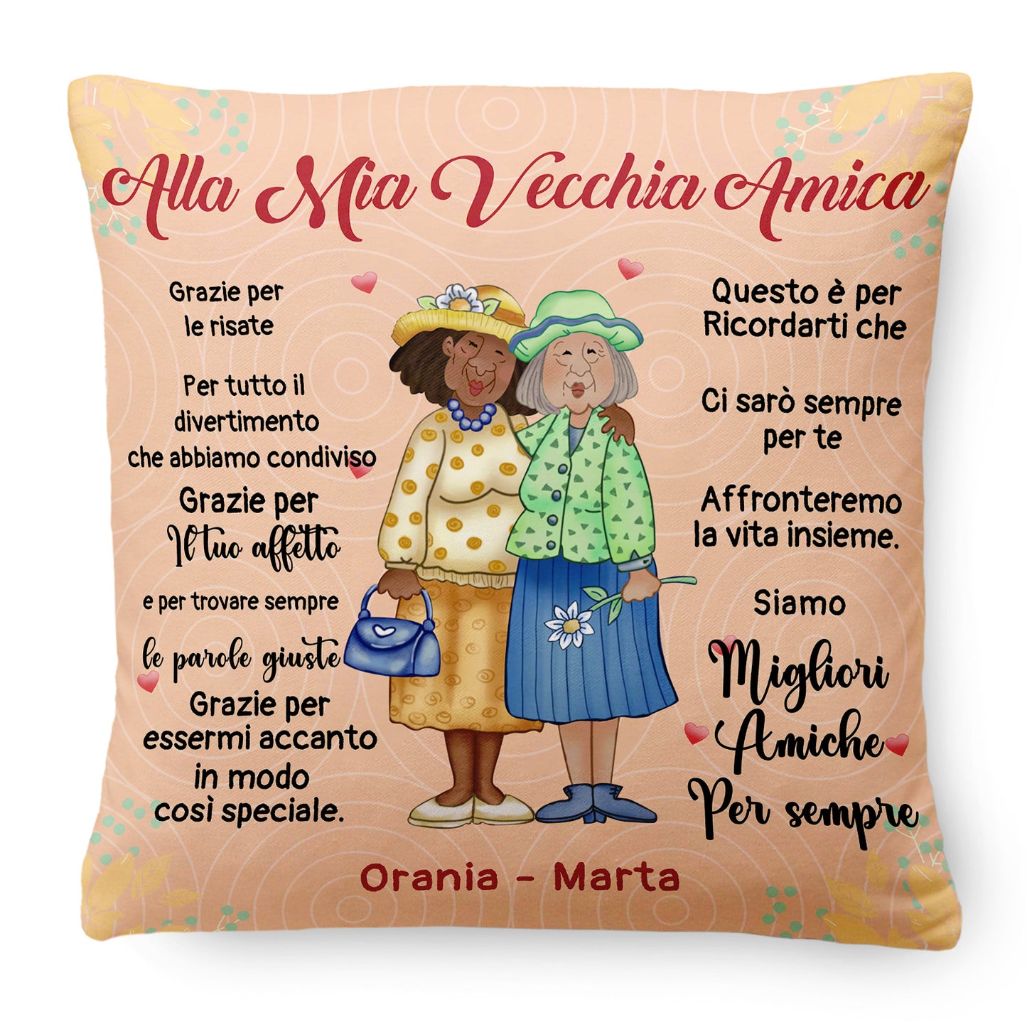 Al Mio Vecchio Amico – Cuscino Premium Personalizzato™