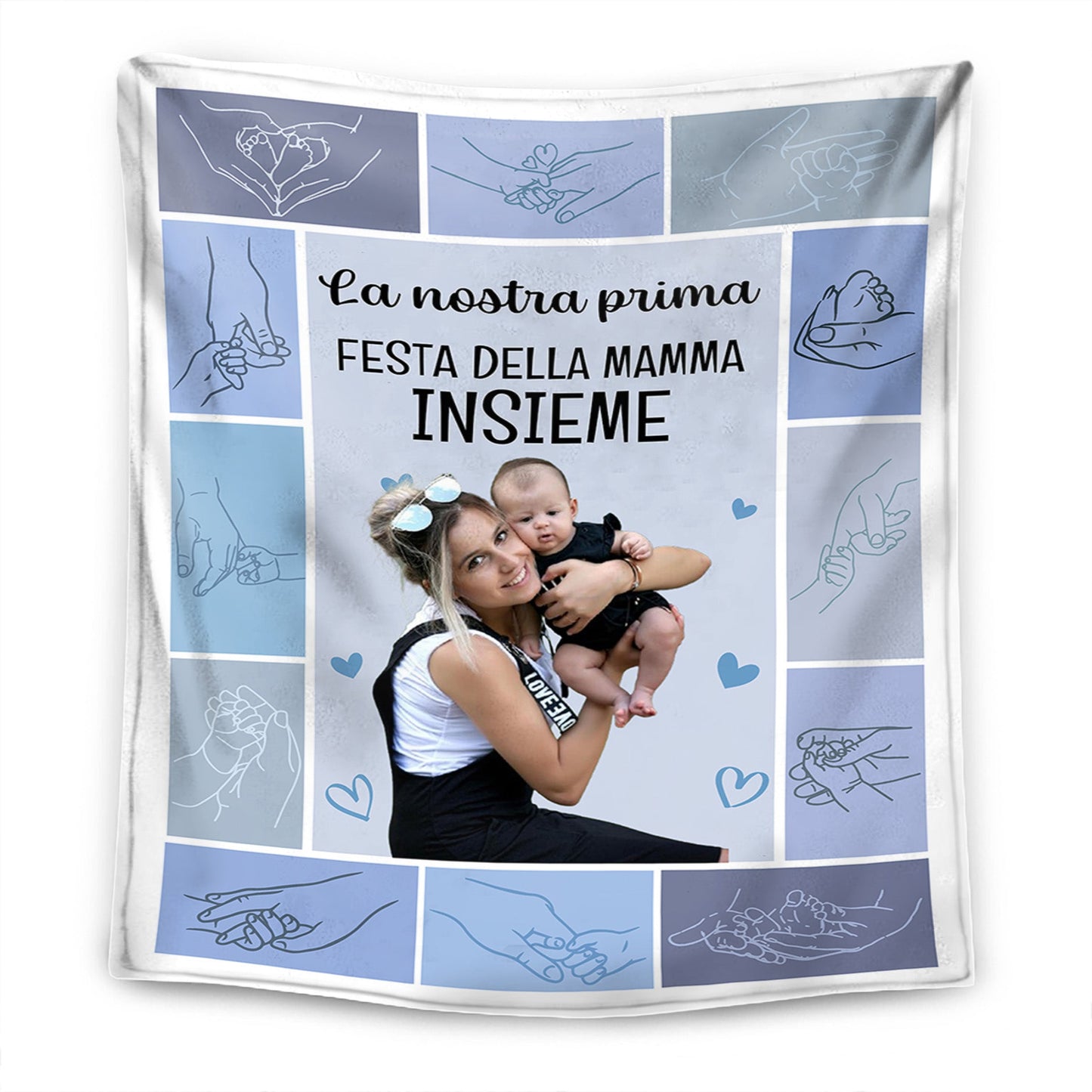 La Nostra Prima Festa Della Mamma Insieme - Coperta Personalizzata Con Foto Per Neomamme