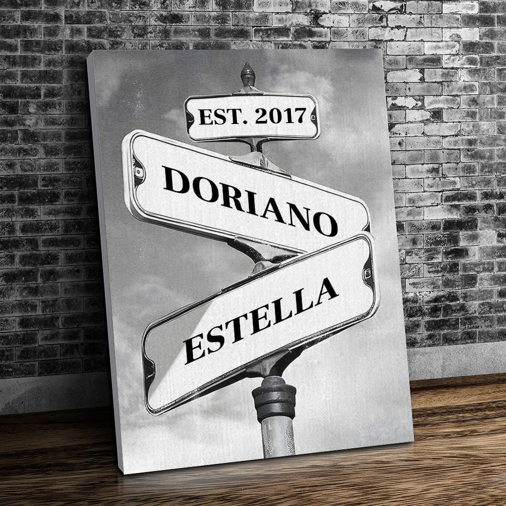 Dove Si Incontrano Le Nostre Strade - Regalo Per Coppie - Decorazione Personalizzata da Parete