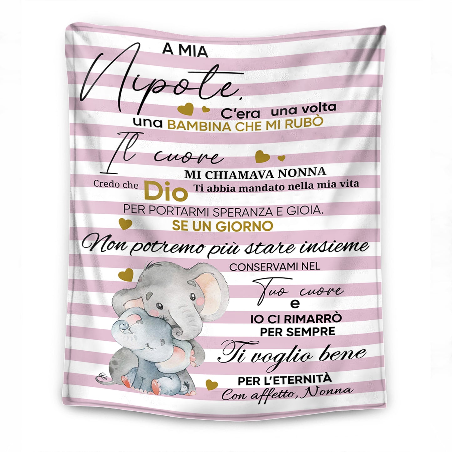 Ti amerò per sempre - Nonna - Per la mia nipote / Per il mio nipote - Coperta Premium™