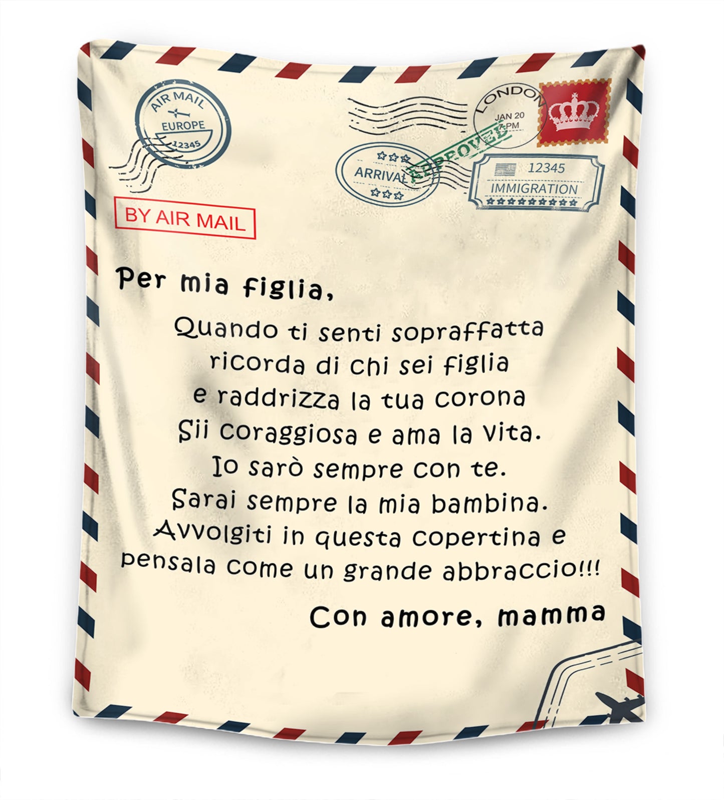Madre - Per Mia Figlia / Per Mio Figlio - Coperta Premium™
