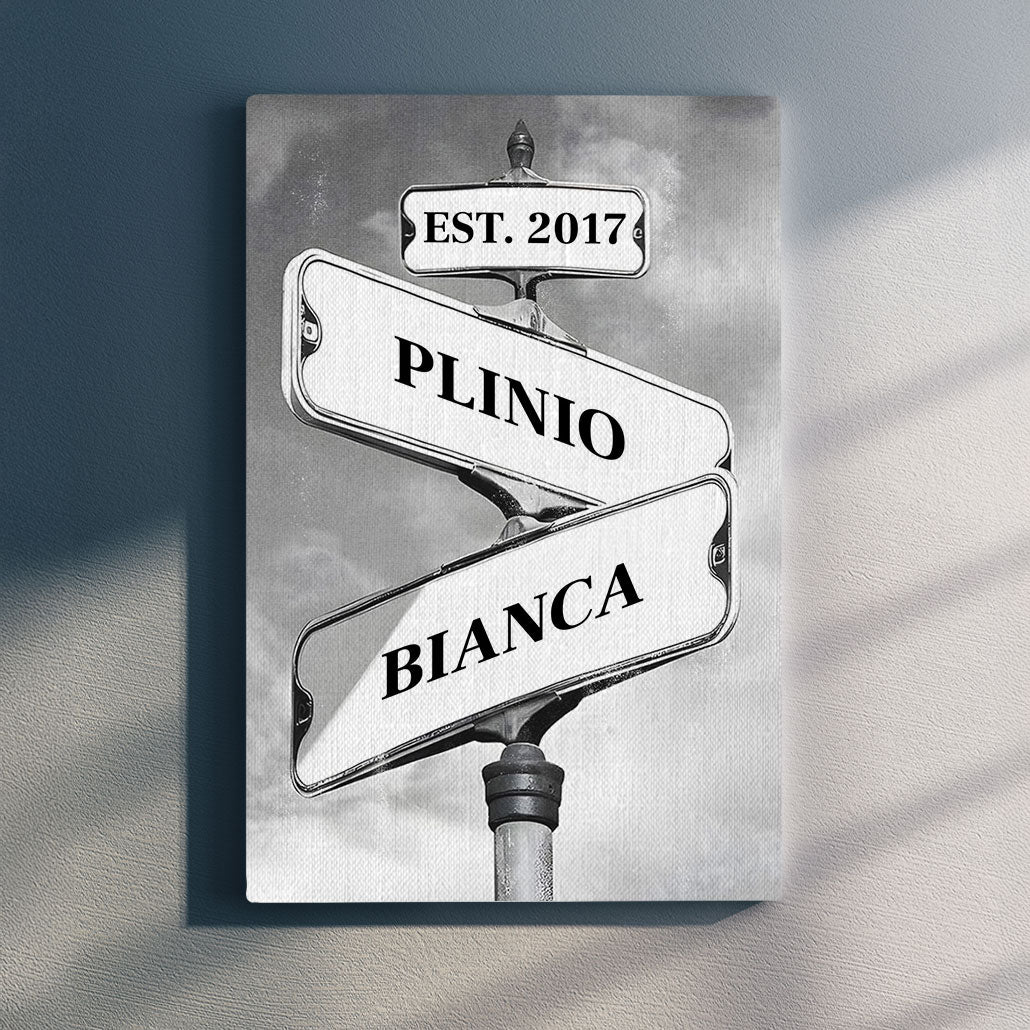 Dove Si Incontrano Le Nostre Strade - Regalo Per Coppie - Decorazione Personalizzata da Parete
