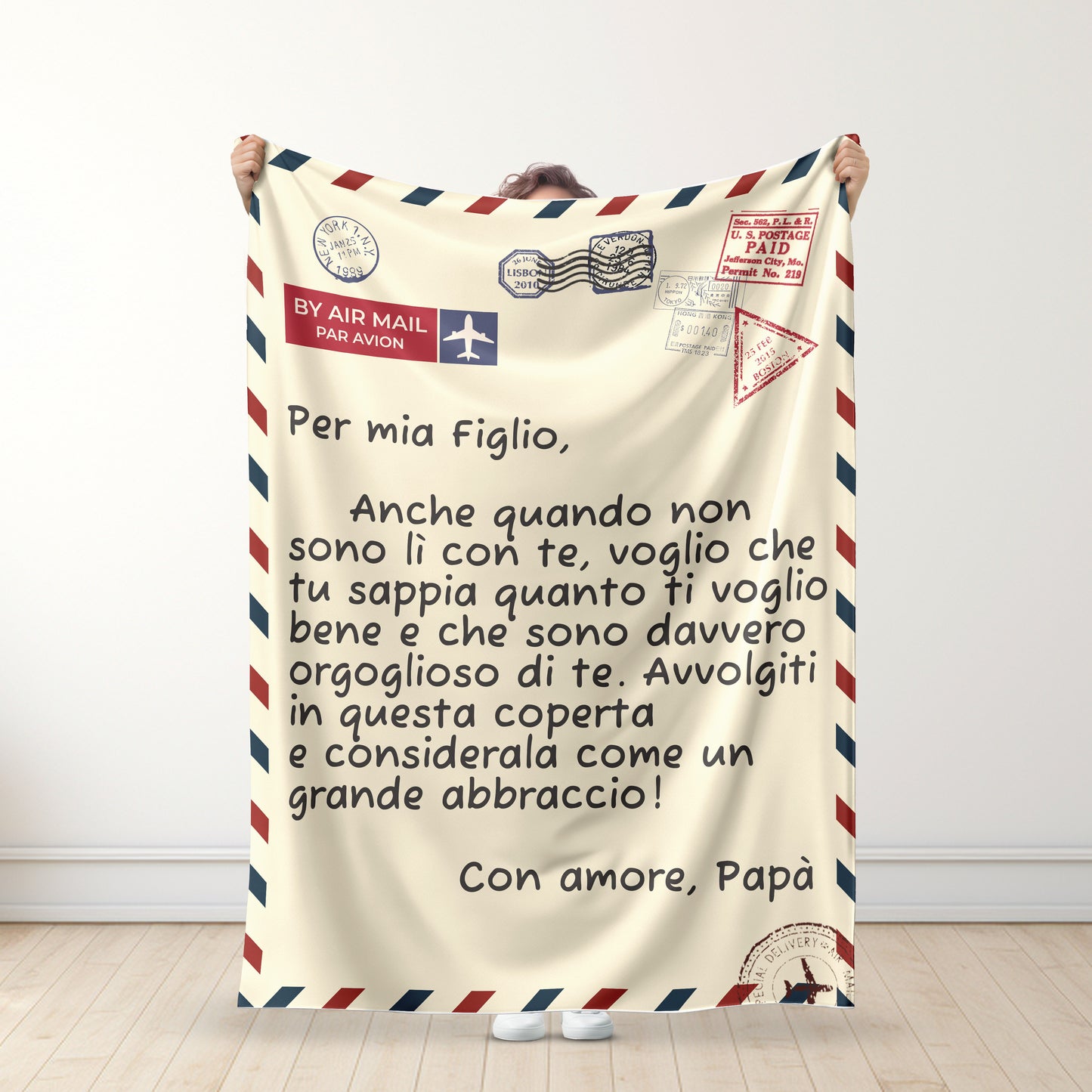 Padre - Per Mia Figlia / Per Mio Figlio - Coperta Premium™ Ver.3