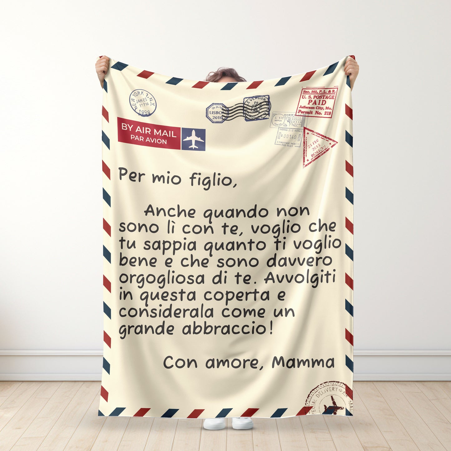 Madre - Per Mia Figlia / Per Mio Figlio - Coperta Premium™ Ver.3