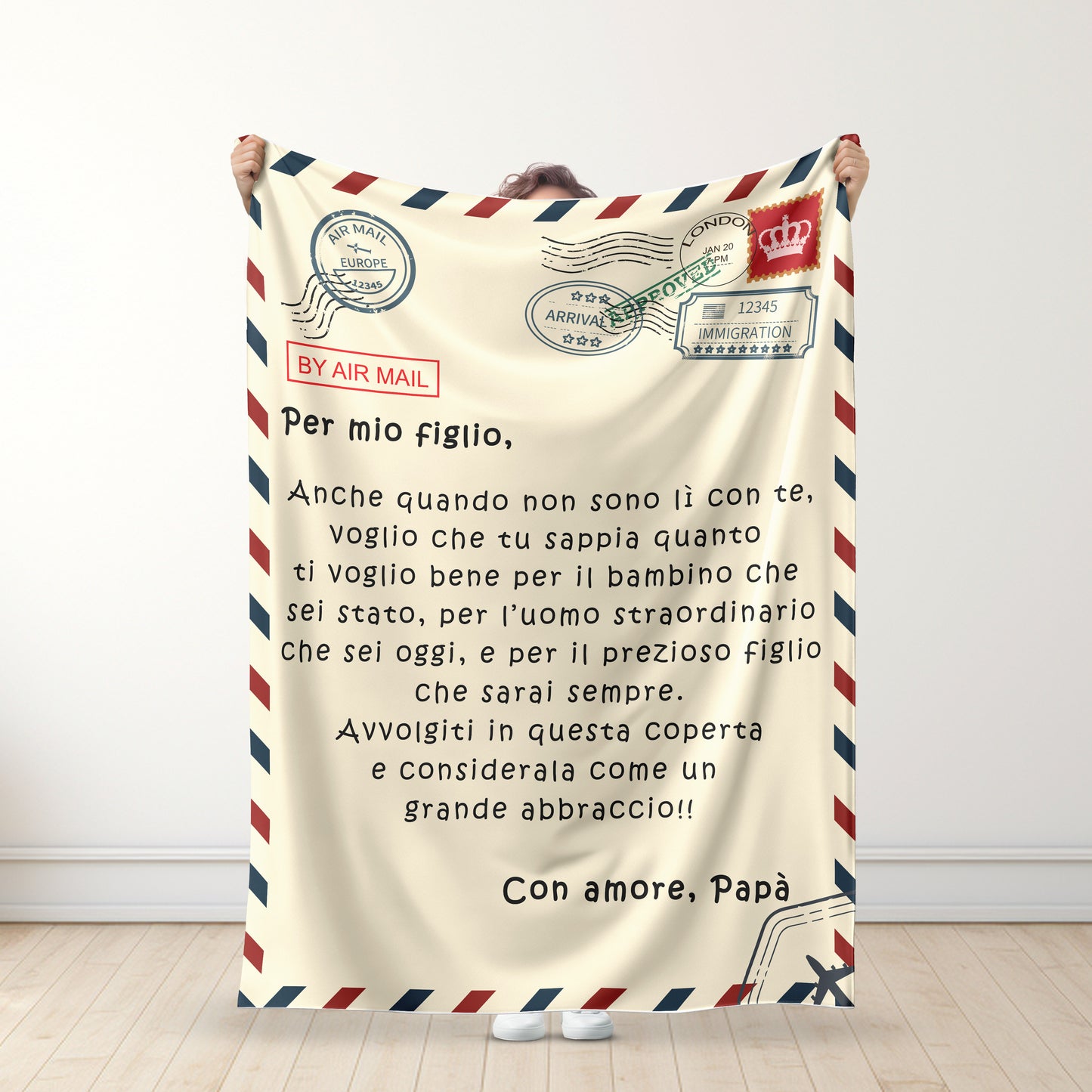 Padre - Per Mia Figlia / Per Mio Figlio - Coperta Premium™ Ver.2