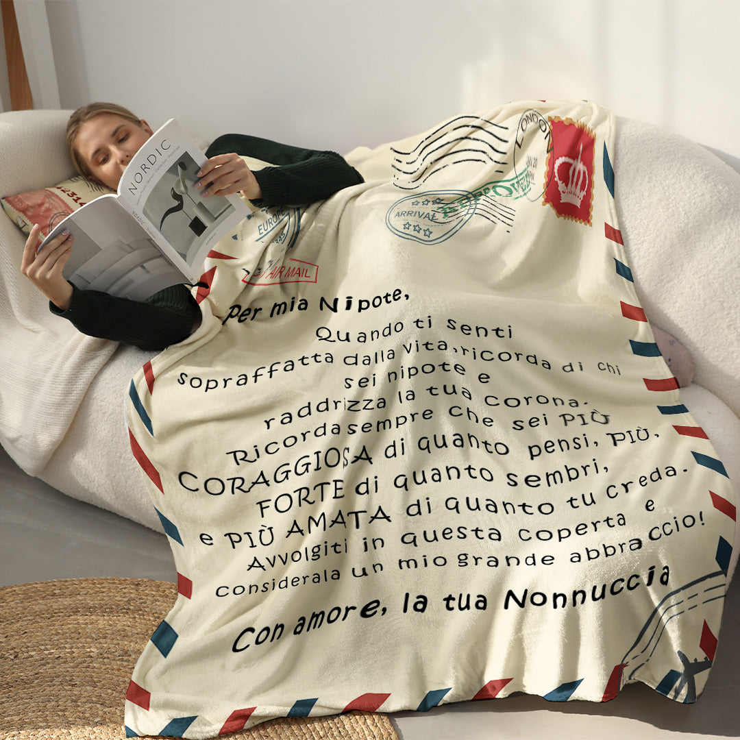 Nonna - Per mia Nipote / Per mio Nipote - Coperte Premium ™