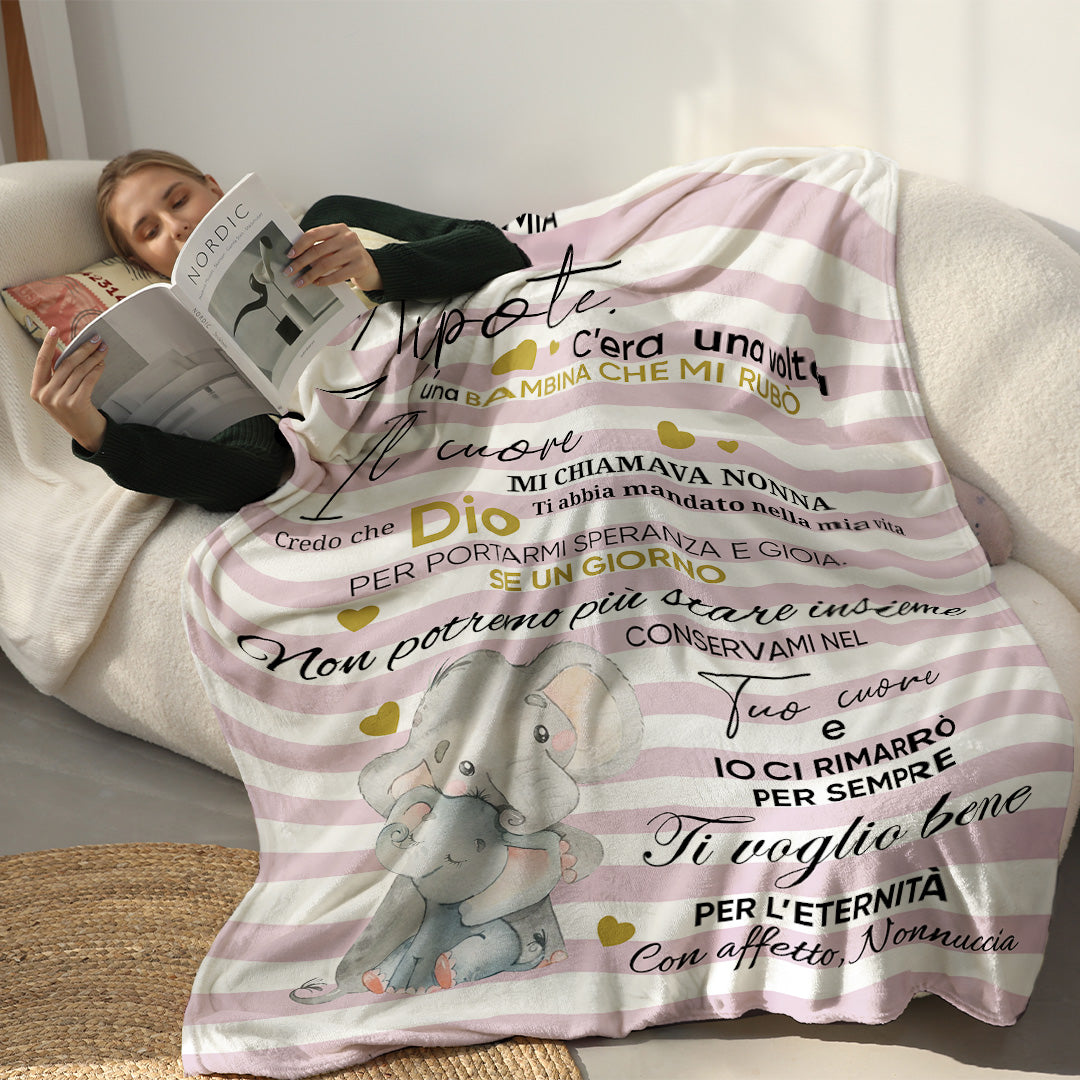 Ti amerò per sempre - Nonna - Per la mia nipote / Per il mio nipote - Coperta Premium™