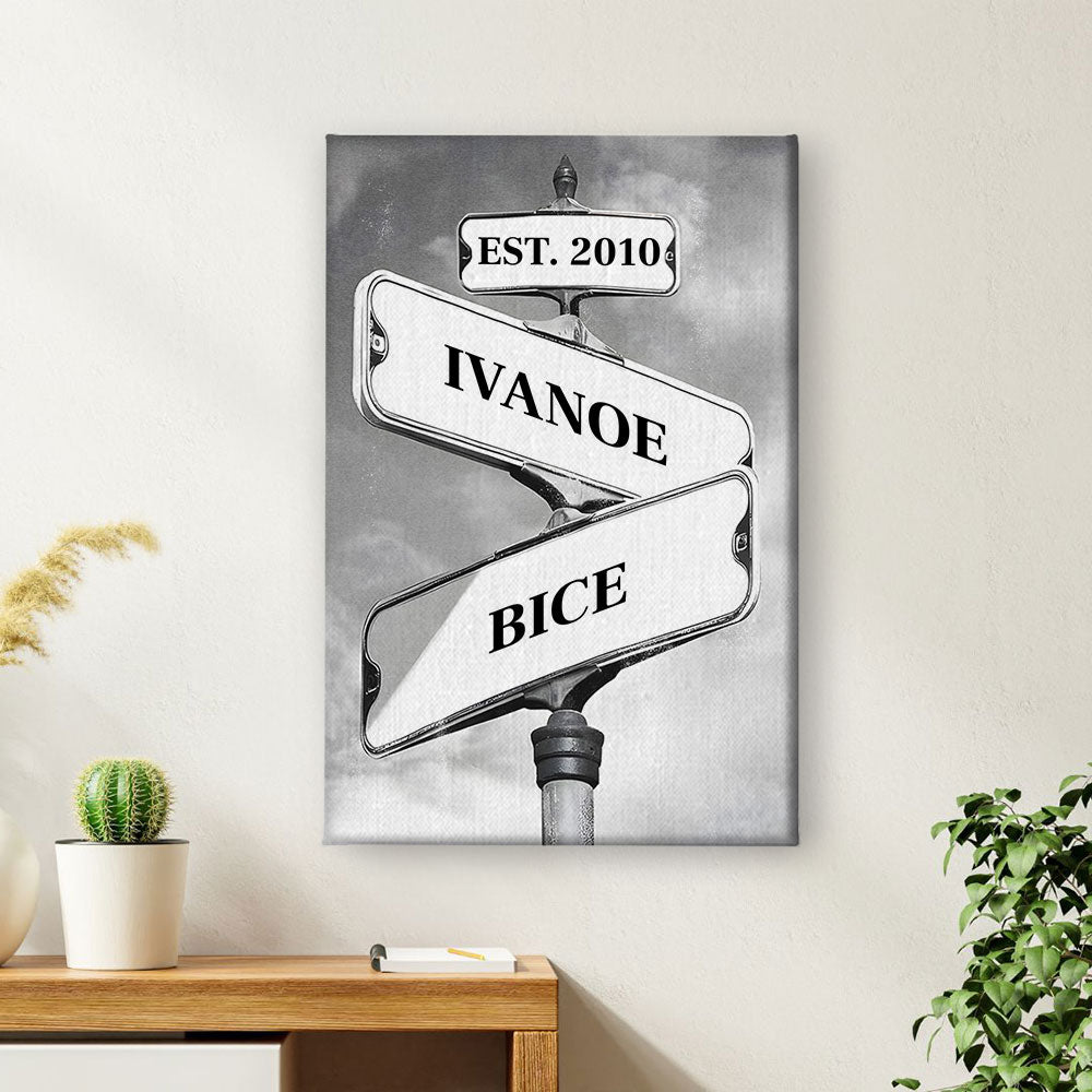 Dove Si Incontrano Le Nostre Strade - Regalo Per Coppie - Decorazione Personalizzata da Parete