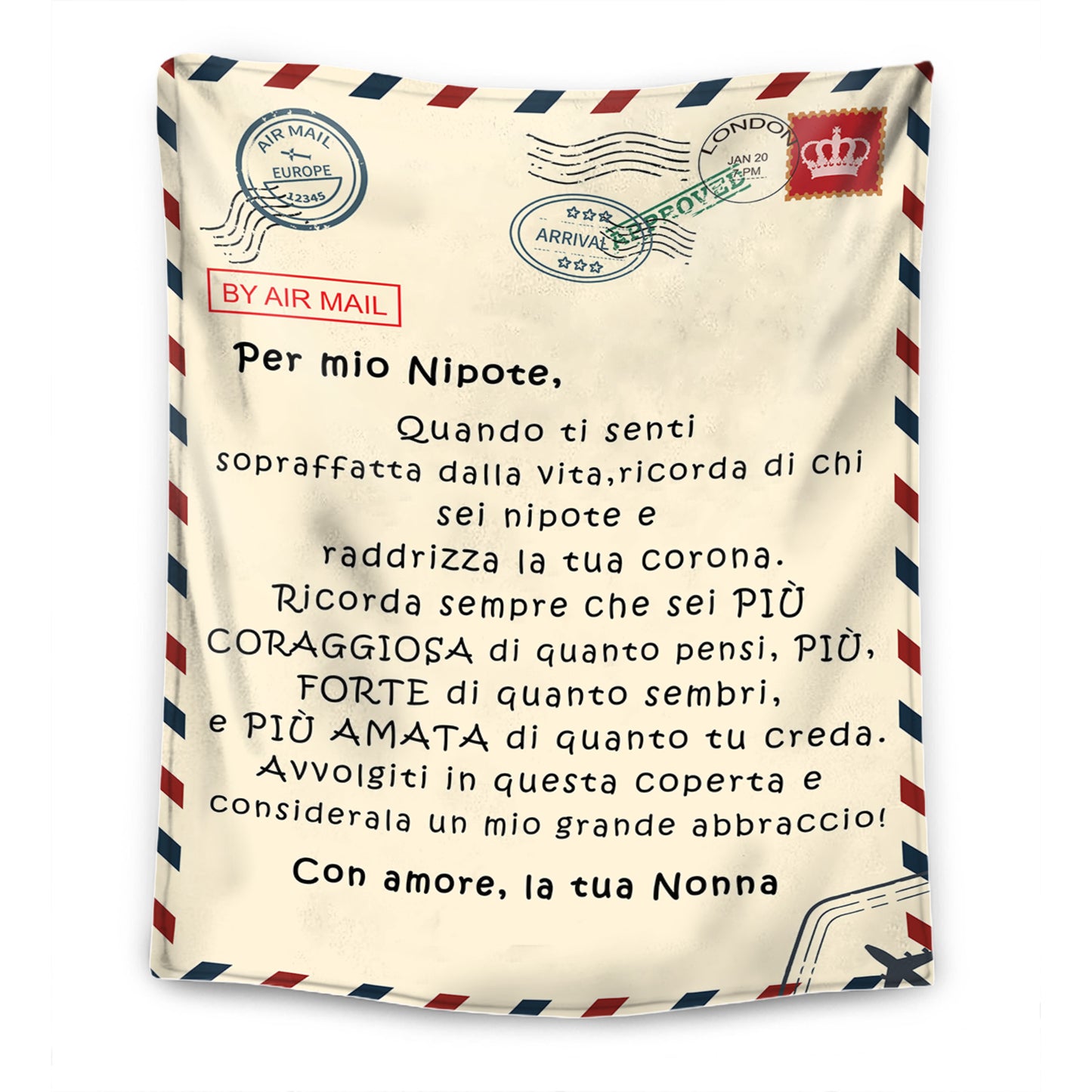 Nonna - Per mia Nipote / Per mio Nipote - Coperte Premium ™