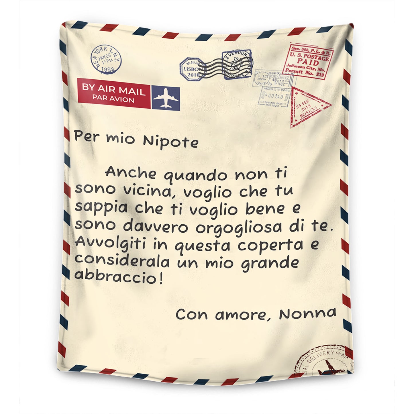 Nonna - Per mia Nipote / Per mio Nipote - Coperte Premium ™ Ver. 3
