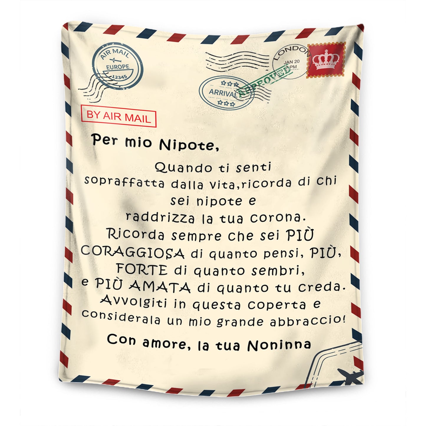 Nonna - Per mia Nipote / Per mio Nipote - Coperte Premium ™