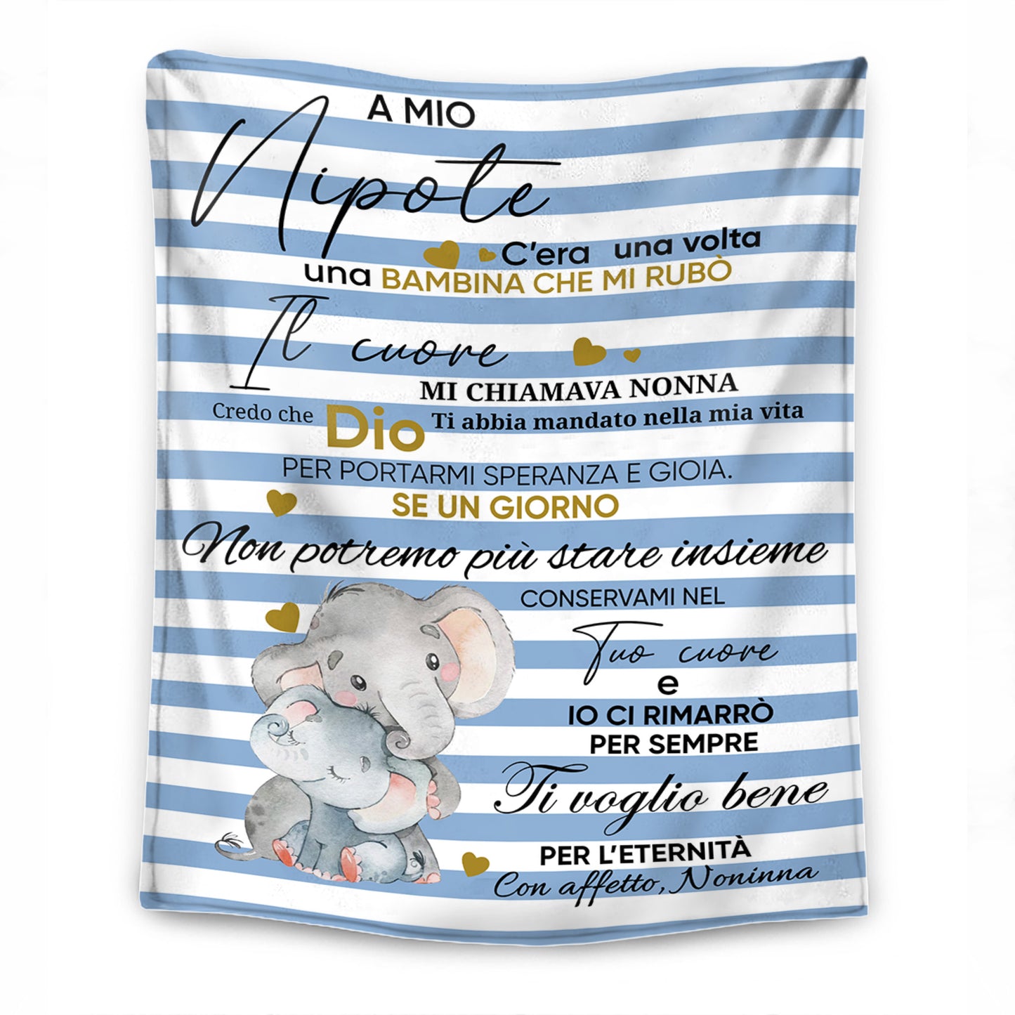 Ti amerò per sempre - Nonna - Per la mia nipote / Per il mio nipote - Coperta Premium™