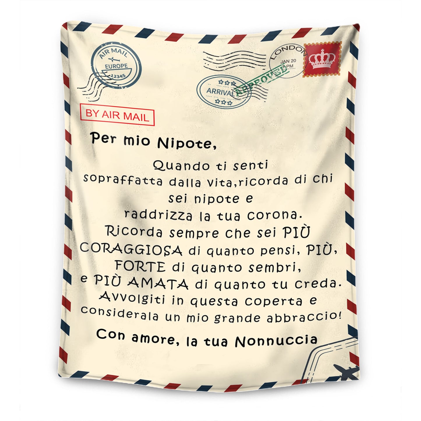 Nonna - Per mia Nipote / Per mio Nipote - Coperte Premium ™
