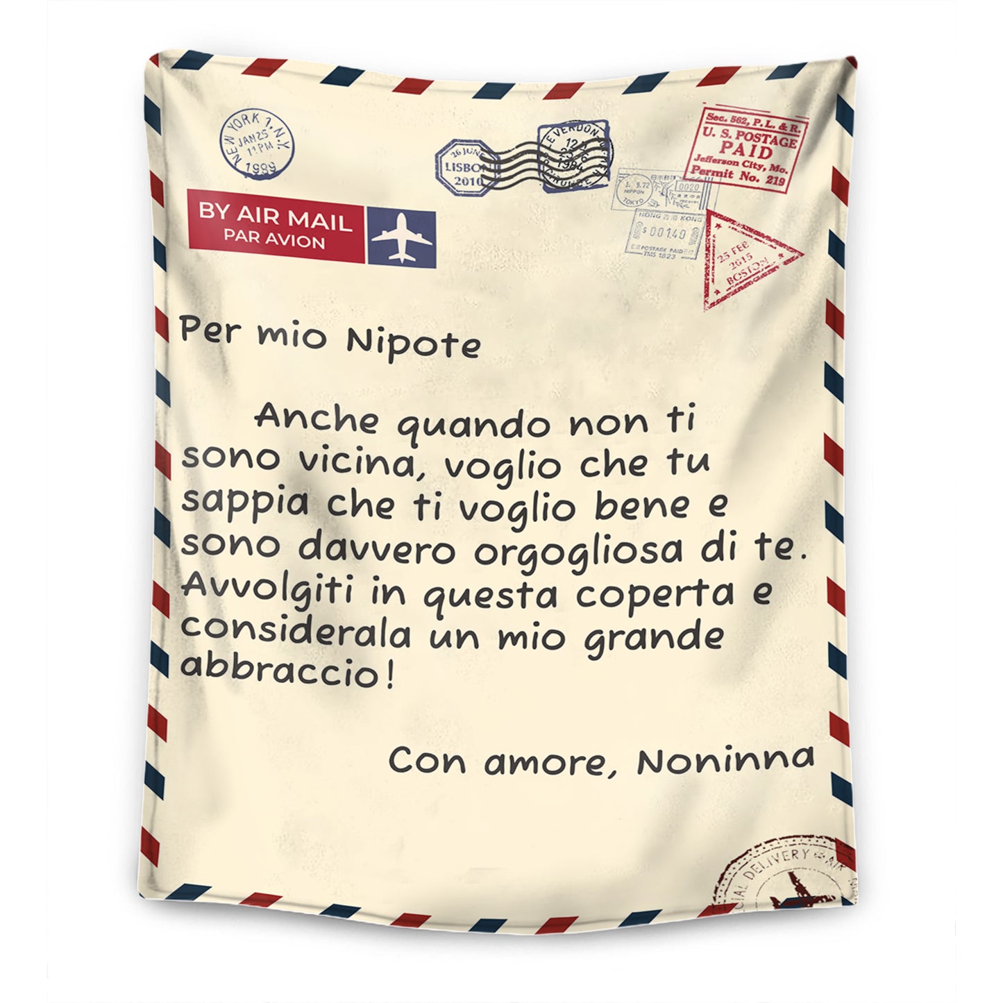 Nonna - Per mia Nipote / Per mio Nipote - Coperte Premium ™ Ver. 3