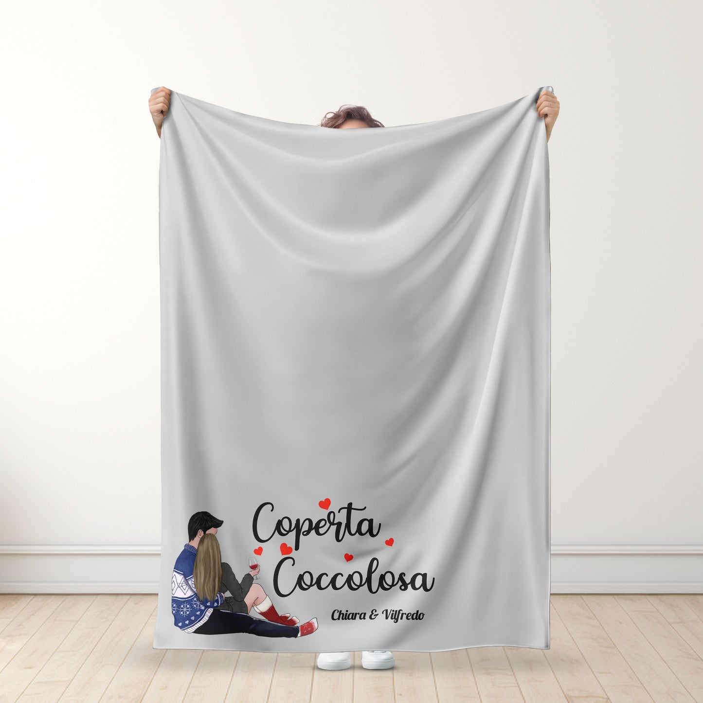 La nostra Coperta Coccolosa - Coperta Premium Personalizzata Ver4