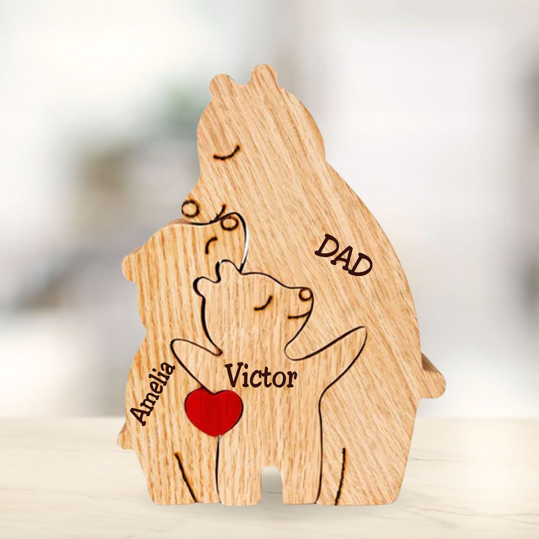 Puzzle Orsi In Legno Personalizzato Per Genitori Single