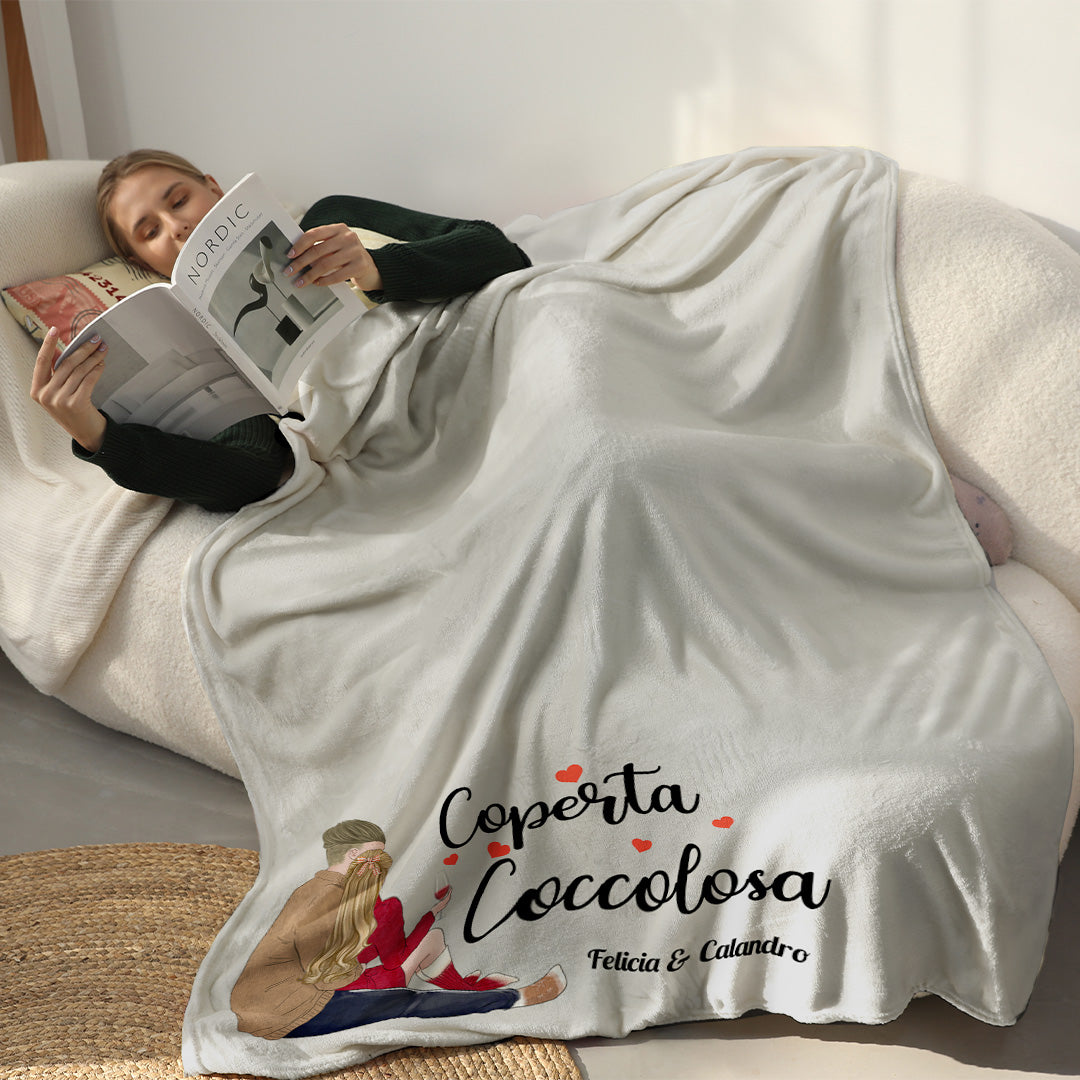 La nostra Coperta Coccolosa - Coperta Premium Personalizzata Ver4