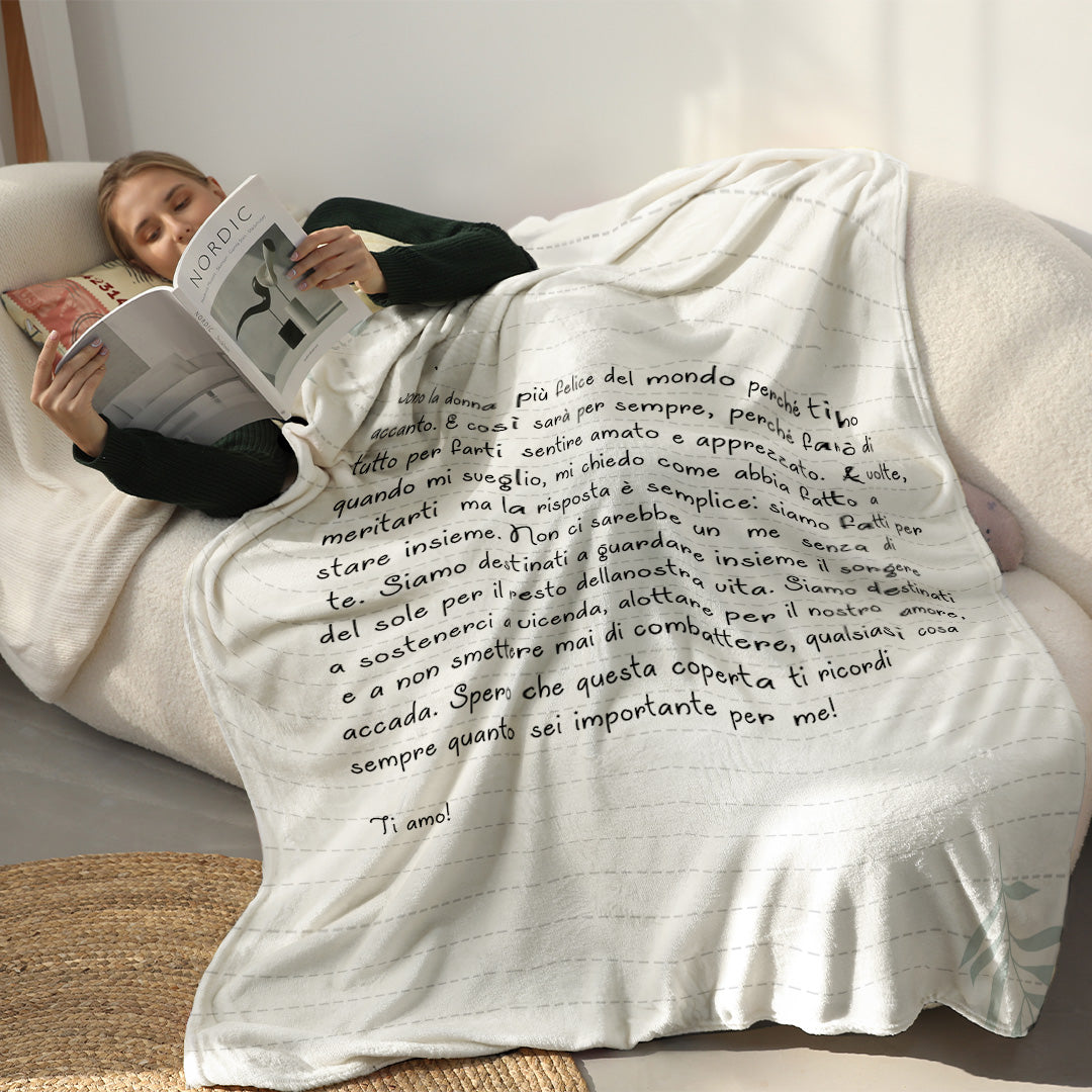 Coperta Premium Personalizzata con i Nomi della Famiglia™