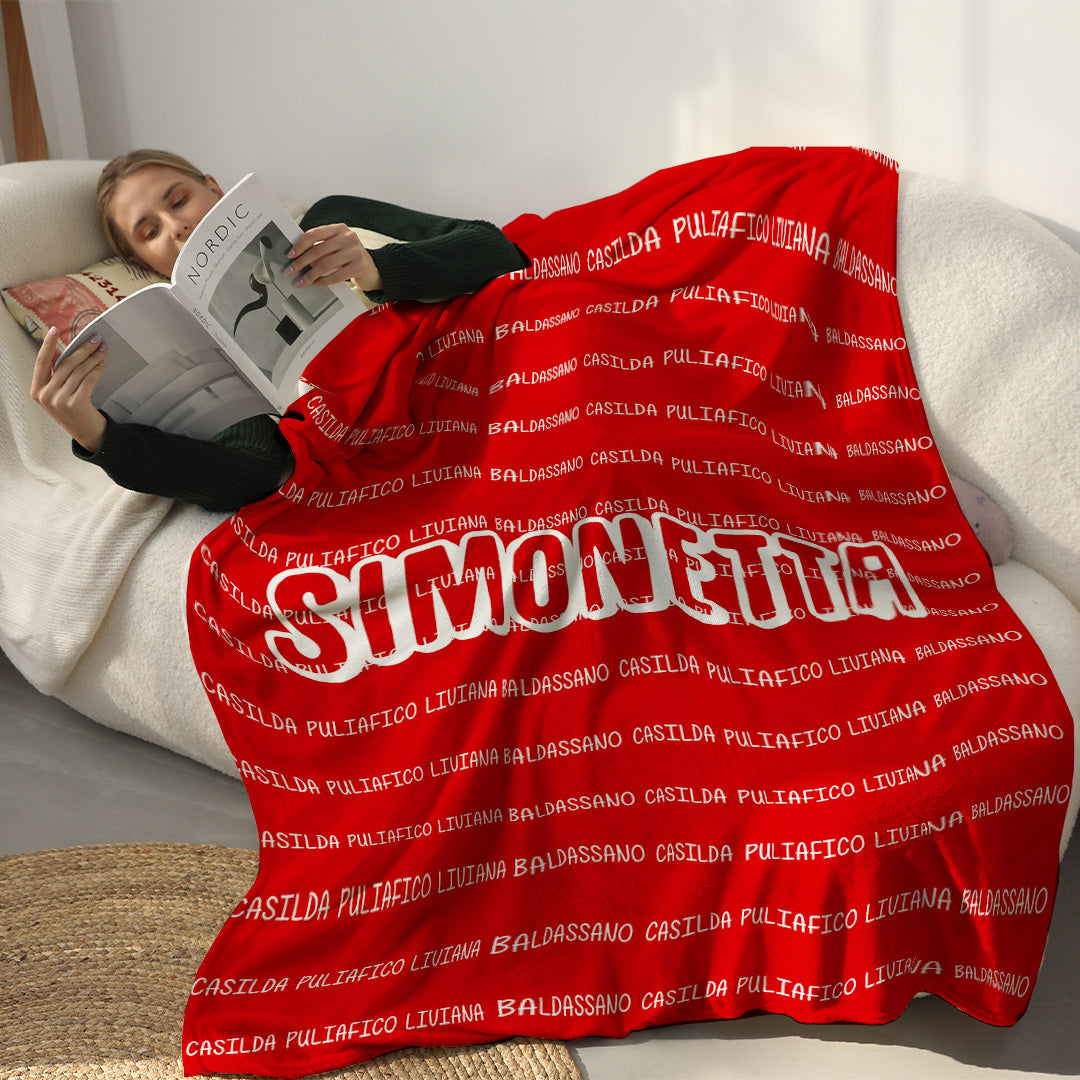 Coperta Premium Personalizzata con Nomi di Famiglia™
