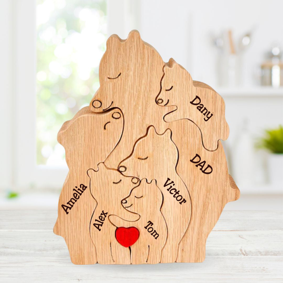 Puzzle Orsi In Legno Personalizzato Per Genitori Single