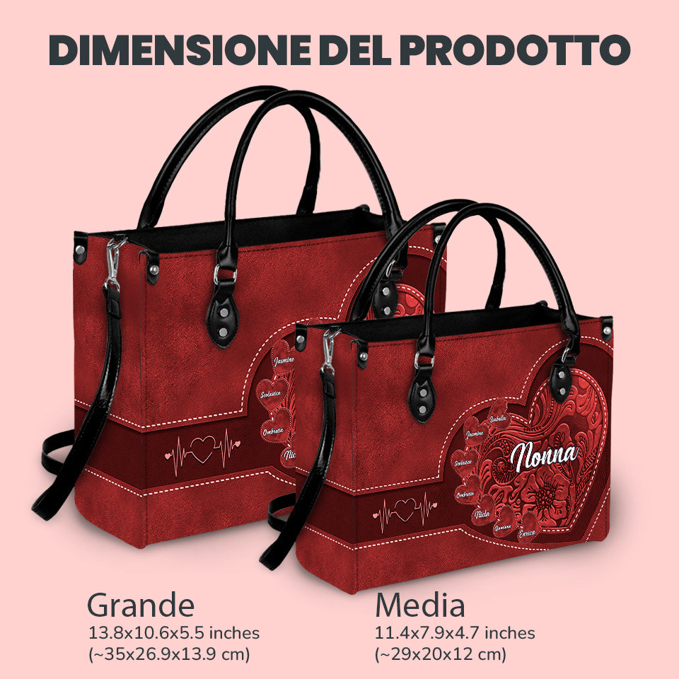 Generazioni di Amore – Borsa in Pelle Personalizzata per la Nonna