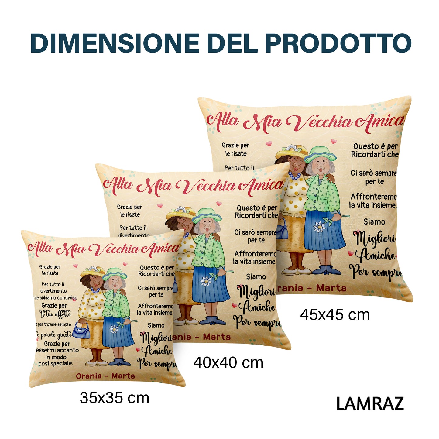 Al Mio Vecchio Amico – Cuscino Premium Personalizzato™