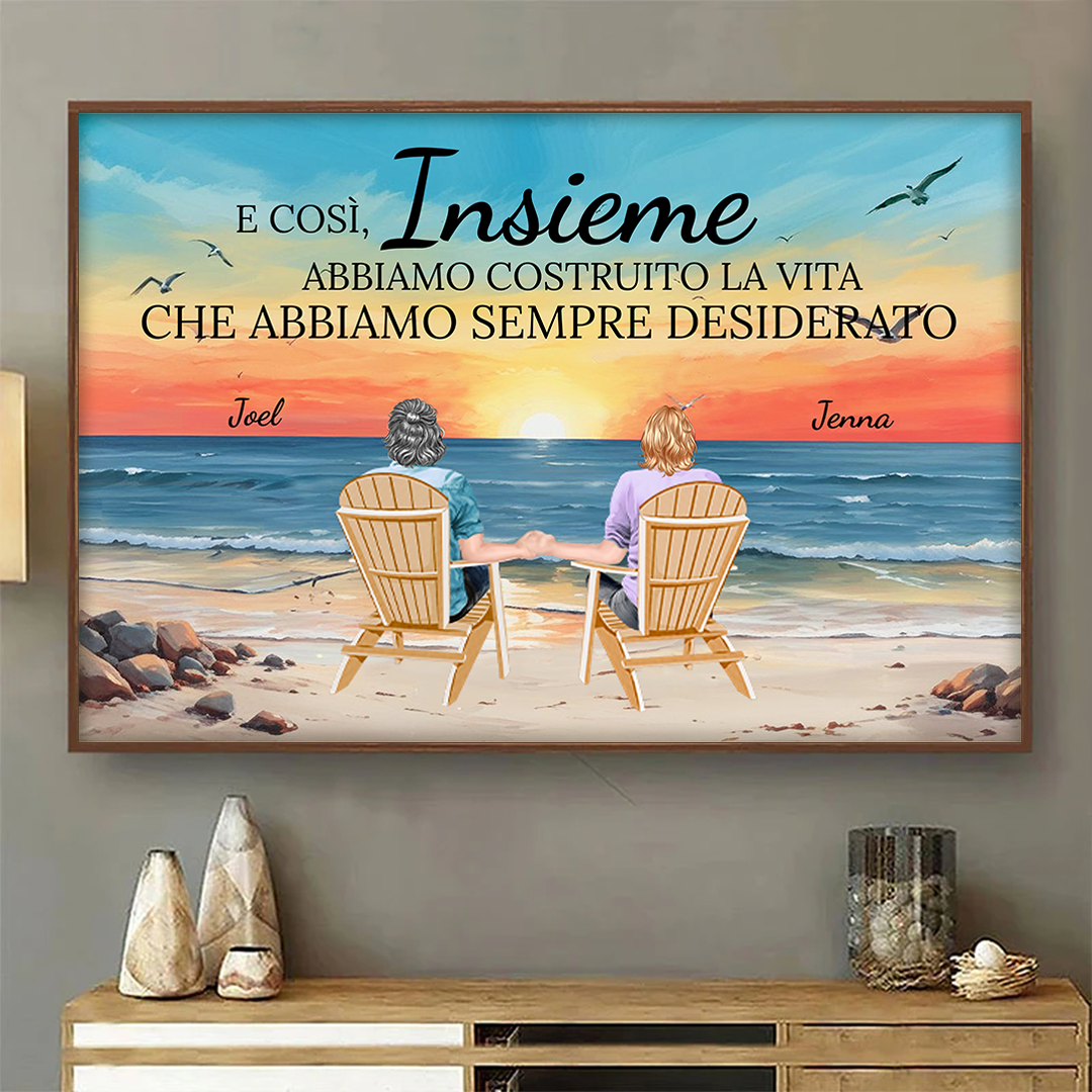 Tu ed io siamo una squadra - Regalo per Coppie - Decorazione da Parete Personalizzata