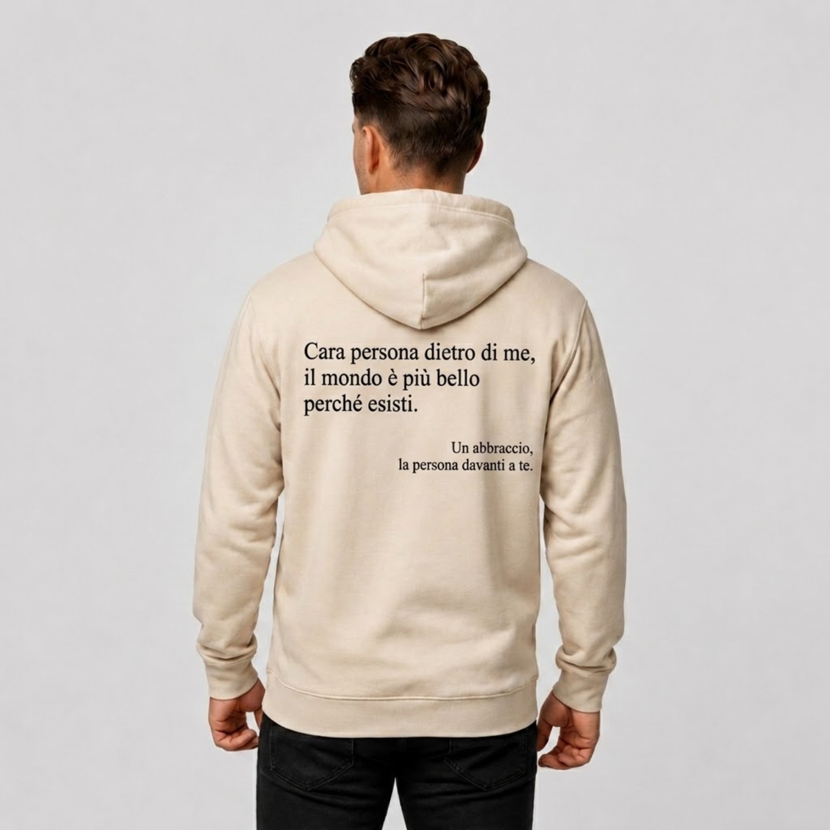 Felpa con cappuccio e zip Vai bene così