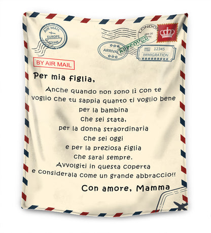 Madre - Per Mia Figlia / Per Mio Figlio - Coperta Premium™ Ver.2