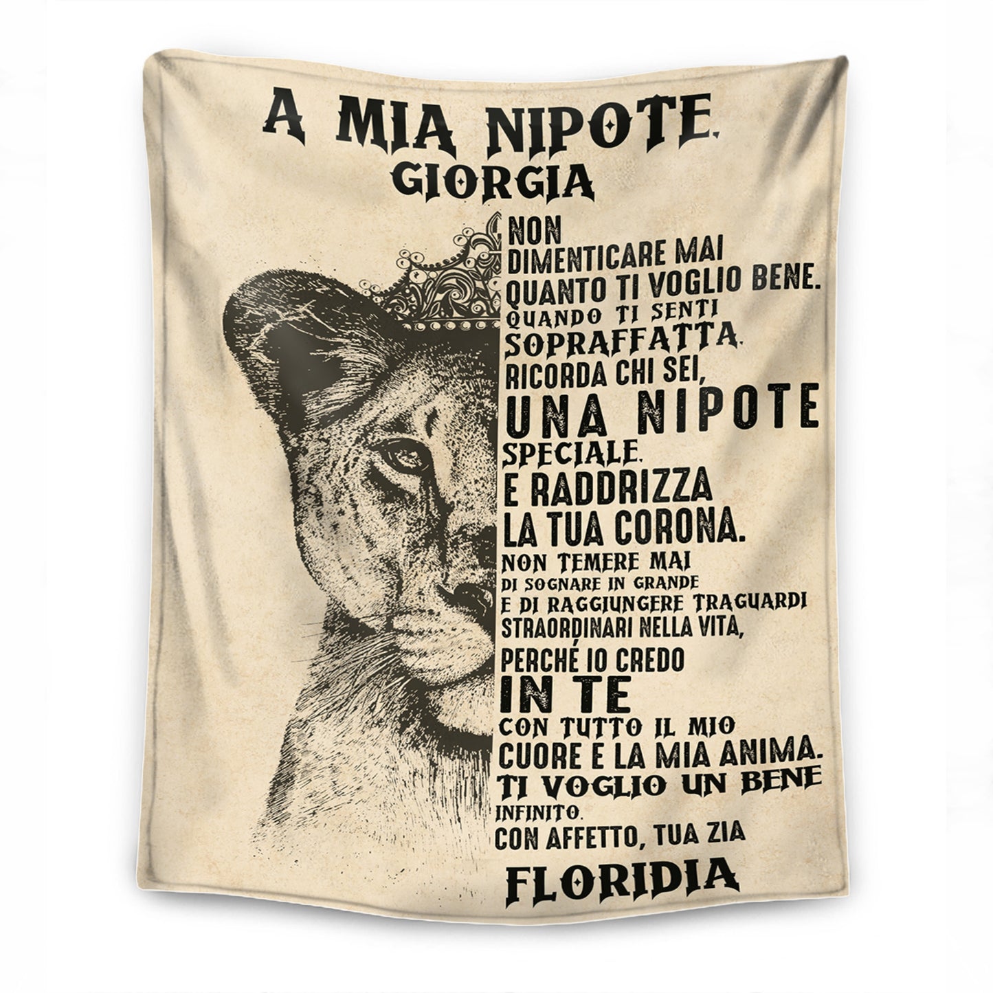 A mia nipote – Coperta Premium Personalizzata™