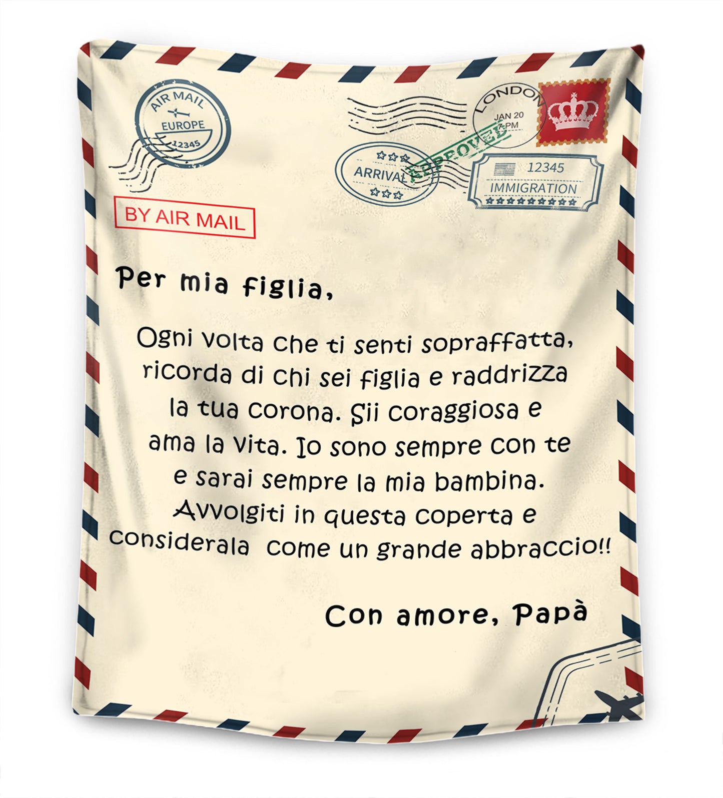 Padre - Per Mia Figlia / Per Mio Figlio - Coperta Premium™