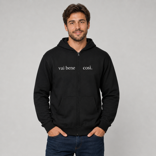 Felpa con cappuccio e zip Vai bene così