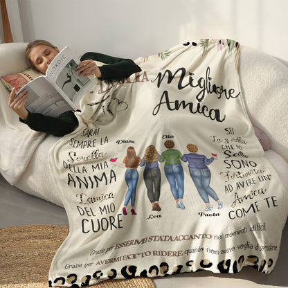 Alla mia migliore amica - Sorella dell’anima, Amica del cuore - Coperta premium personalizzata - Versione 2™