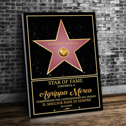 Decorazione Da Parete Star Of Fame Personalizzata™